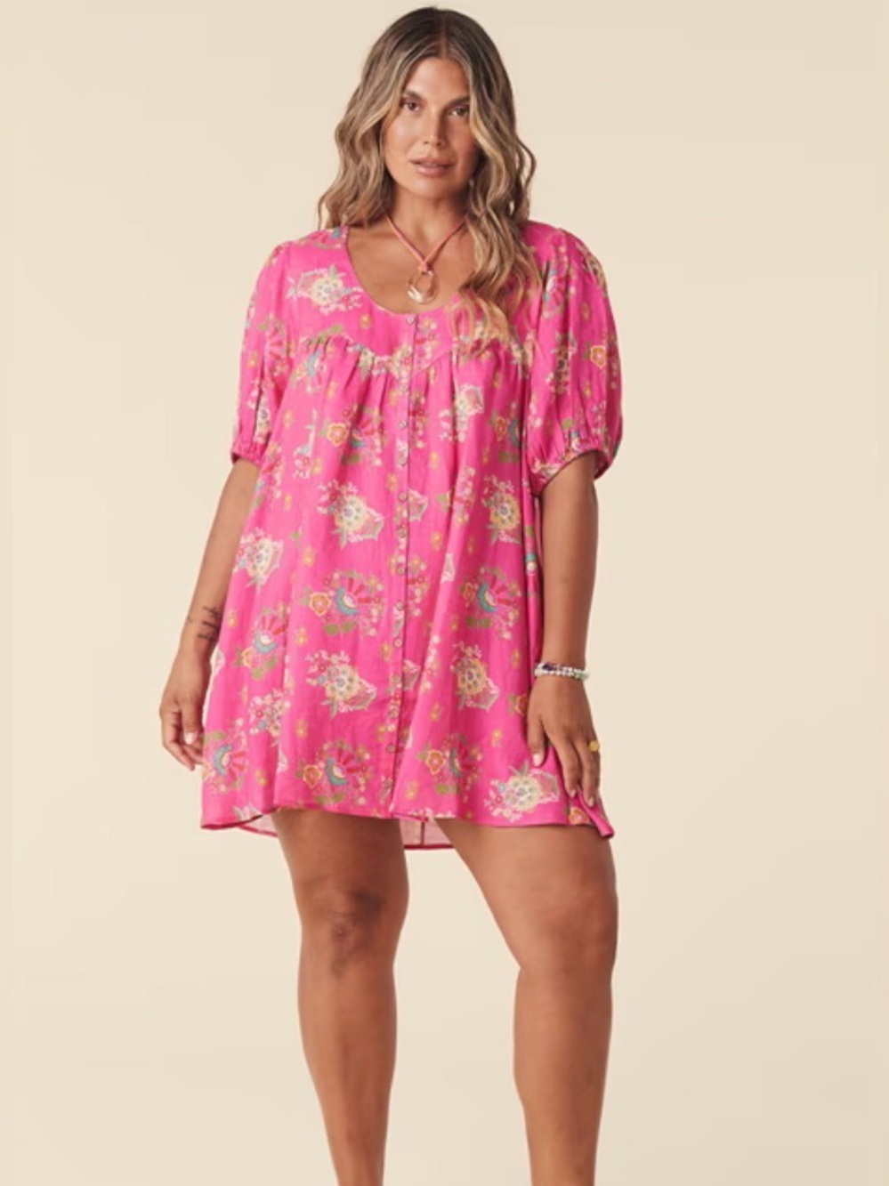 Spell Solstice Linen Tunic Dress